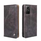 For Xiaomi Redmi Note 12S Non-Magnetic Retro Texture Leather Phone Case(Grey) - 1