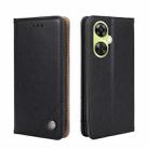 For OnePlus Nord CE 3 Lite 5G Non-Magnetic Retro Texture Leather Phone Case(Black) - 1