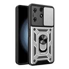 For Tecno Spark 10 Pro Sliding Camera Cover Design TPU+PC Phone Case(Silver) - 1