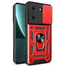 For Tecon Pova 5 Sliding Camera Cover Design TPU+PC Phone Case(Red) - 1