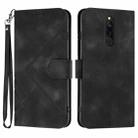 For Xiaomi Redmi 8 Line Pattern Skin Feel Leather Phone Case(Black) - 1