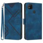 For Xiaomi Redmi 10A 4G Line Pattern Skin Feel Leather Phone Case(Royal Blue) - 1