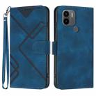 For Xiaomi Redmi A1+ Line Pattern Skin Feel Leather Phone Case(Royal Blue) - 1