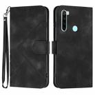 For Xiaomi Redmi Note 8 Line Pattern Skin Feel Leather Phone Case(Black) - 1