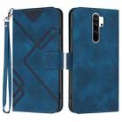 For Xiaomi Redmi Note 8 Pro Line Pattern Skin Feel Leather Phone Case(Royal Blue) - 1