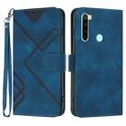 For Xiaomi Redmi Note 8T Line Pattern Skin Feel Leather Phone Case(Royal Blue) - 1