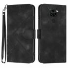 For Xiaomi Redmi Note 9 Global/10X 4G Line Pattern Skin Feel Leather Phone Case(Black) - 1