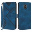 For Xiaomi Redmi Note 9 Pro Line Pattern Skin Feel Leather Phone Case(Royal Blue) - 1