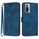 For Xiaomi Redmi Note 10 Pro 4G Global Line Pattern Skin Feel Leather Phone Case(Royal Blue) - 1