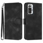 For Xiaomi Redmi Note 10 Pro 4G Global Line Pattern Skin Feel Leather Phone Case(Black) - 1
