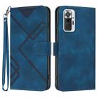 For Xiaomi Redmi Note 10 Pro Max Line Pattern Skin Feel Leather Phone Case(Royal Blue) - 1