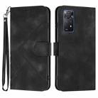 For Xiaomi Redmi Note 11 Pro 4G/5G Global Line Pattern Skin Feel Leather Phone Case(Black) - 1