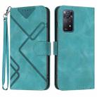 For Xiaomi Redmi Note 11 Pro 4G/5G Global Line Pattern Skin Feel Leather Phone Case(Light Blue) - 1