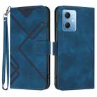 For Xiaomi Redmi Note 12 5G Global Line Pattern Skin Feel Leather Phone Case(Royal Blue) - 1