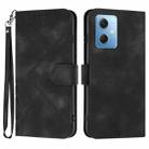 For Xiaomi Redmi Note 12 5G Global Line Pattern Skin Feel Leather Phone Case(Black) - 1