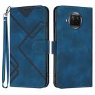 For Xiaomi Mi 10T Lite 5G Line Pattern Skin Feel Leather Phone Case(Royal Blue) - 1