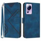 For Xiaomi Civi 2 Line Pattern Skin Feel Leather Phone Case(Royal Blue) - 1