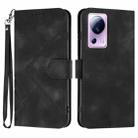 For Xiaomi Civi 2 Line Pattern Skin Feel Leather Phone Case(Black) - 1