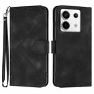 For Xiaomi Redmi Note 13 Pro 4G Line Pattern Skin Feel Leather Phone Case(Black) - 1