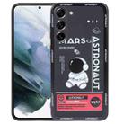 For Samsung Galaxy S21 5G Astronaut Pattern Silicone Straight Edge Phone Case(Mars Astronaut-Black) - 1