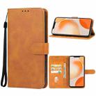 For Huawei nova Y91 Leather Phone Case(Brown) - 1