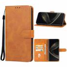 For Huawei nova 12 Pro Leather Phone Case(Brown) - 1