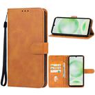 For Sharp Aquos Sense8 SHG11/SH-54D Leather Phone Case(Brown) - 1