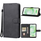 For Sharp Aquos Sense8 SHG11/SH-54D Leather Phone Case(Black) - 1