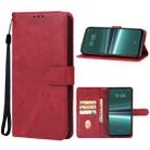 For HTC U23 Leather Phone Case(Red) - 1