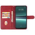 For HTC U23 Leather Phone Case(Red) - 3