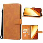 For Realme Narzo 60 Leather Phone Case(Brown) - 1