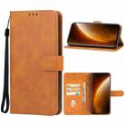 For Realme Narzo 60 Pro Leather Phone Case(Brown) - 1