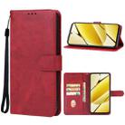 For Realme 11 5G Leather Phone Case(Red) - 1