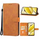 For Realme 11 5G Leather Phone Case(Brown) - 1