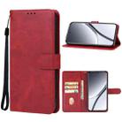 For Realme GT5 Leather Phone Case(Red) - 1