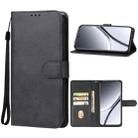 For Realme GT5 Leather Phone Case(Black) - 1