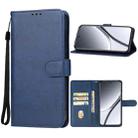 For Realme GT5 Leather Phone Case(Blue) - 1