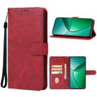 For Realme 12+ Leather Phone Case(Red) - 1