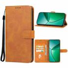 For Realme 12+ Leather Phone Case(Brown) - 1