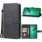 For Realme 12+ Leather Phone Case(Black) - 1