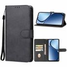 For Realme C63 Leather Phone Case(Black) - 1
