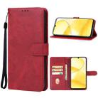 For Realme C61 Leather Phone Case(Red) - 1