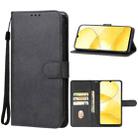 For Realme C61 Leather Phone Case(Black) - 1