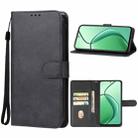 For Realme C65 5G Leather Phone Case(Black) - 1