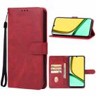 For Realme C61 India Leather Phone Case(Red) - 1