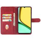 For Realme C61 India Leather Phone Case(Red) - 3