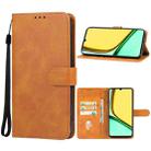 For Realme C61 India Leather Phone Case(Brown) - 1