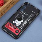 For Samsung Galaxy S20 Astronaut Pattern Silicone Straight Edge Phone Case(Mars Astronaut-Black) - 2