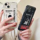 For Samsung Galaxy S20 Astronaut Pattern Silicone Straight Edge Phone Case(Mars Astronaut-Black) - 6