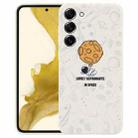 For Samsung Galaxy A52 5G / 4G Astronaut Pattern Silicone Straight Edge Phone Case(Lovely Astronaut-White) - 1